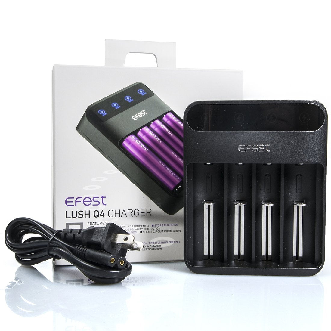 Effest Efest LUSH Q4 4 Bay Battery Charger - Top 18650 Battery | Best 18650 ...