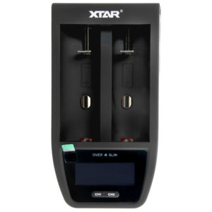 XTAR Over 4 Slim 2 Bay Battery Charger(Black)